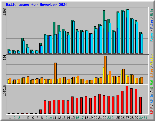 Daily usage for November 2024