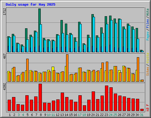 Daily usage for May 2025