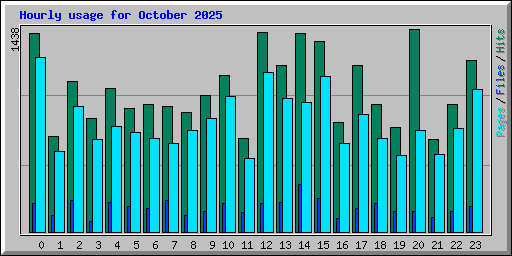 Hourly usage for October 2025