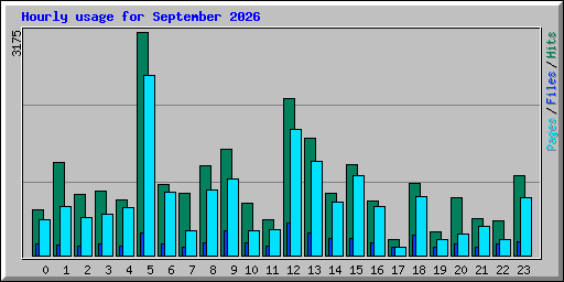 Hourly usage for September 2026