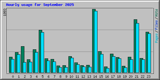 Hourly usage for September 2025